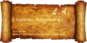 Lindtner Alexandra névjegykártya